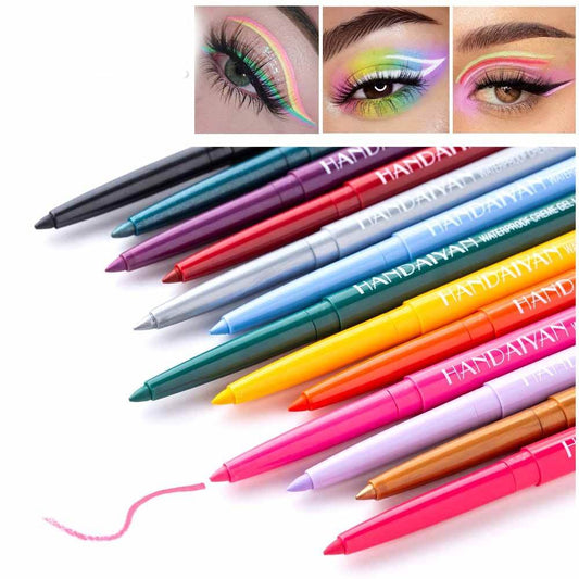 20 Color Cat Eye Makeup Waterproof Neon Colorful Liquid Eyeliner Pen Make Up Comestics Long-lasting Black Eye Liner Pencil - Mubimart