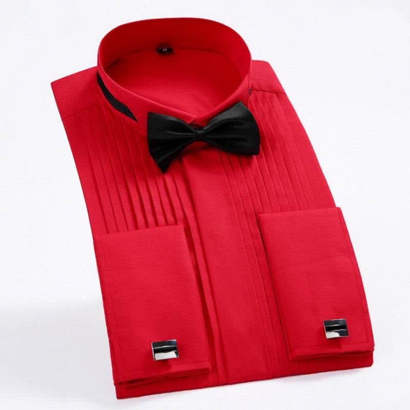 Swallowtail Dress French Cufflink Shirt Men - Mubimart