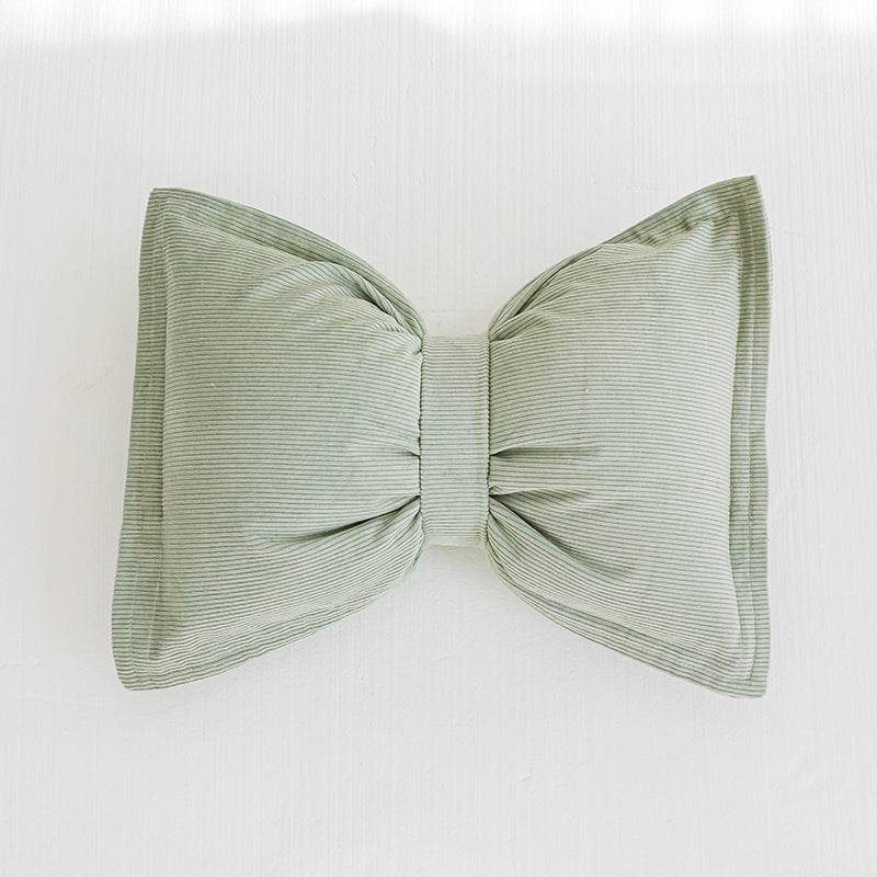 Creative Bowknot Cotton Lumbar Pillow - Mubimart