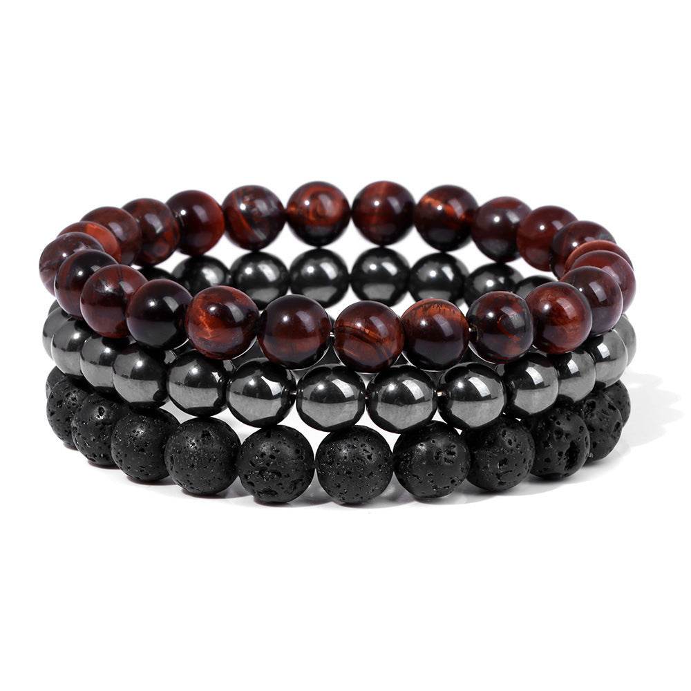 Natural Stone Bead Bracelet For Men - Mubimart