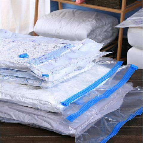 Hot Vacuum Bag Storage Bag Transparent Border Foldable Extra Large Compressed Organizer Saving Space Seal Bags Organizer - Mubimart