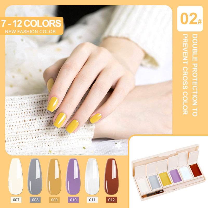 Cream Nail Polish Eye Shadow Bag - Mubimart