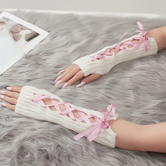 Winter With Strap Warm Gloves For Women