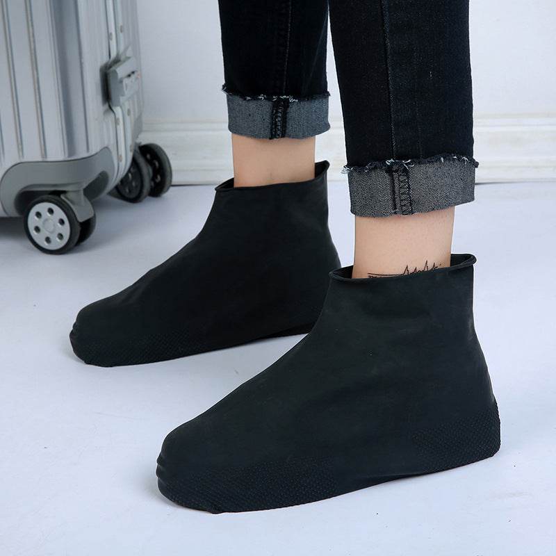 Men and women hiking slip wearable easy to carry silicone rain boots - Mubimart