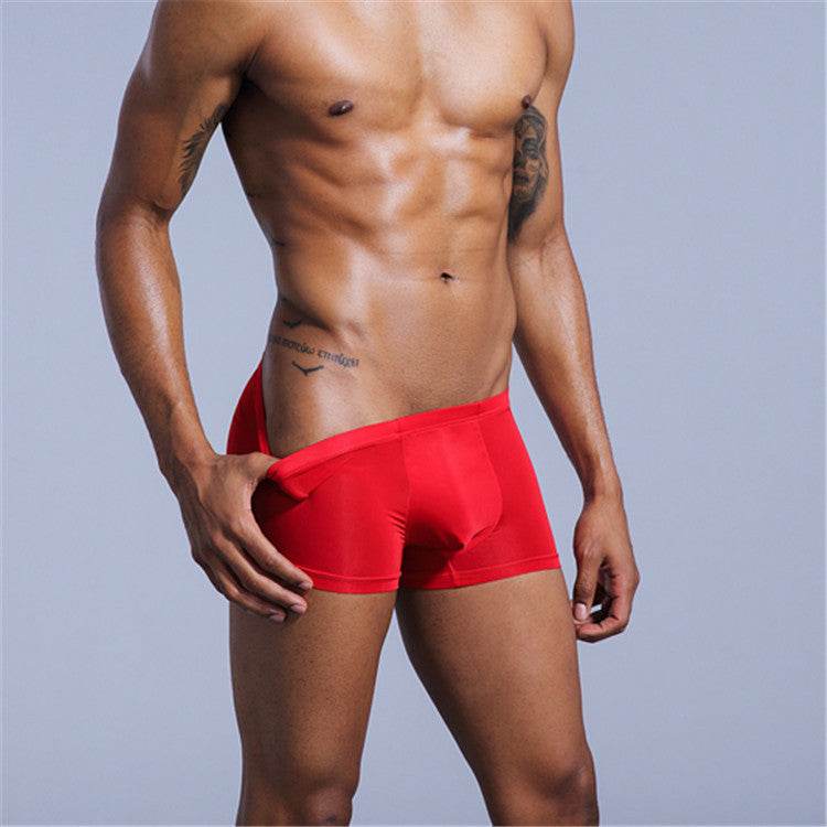 Men's Underwear Nylon Ice Silk Comfort Boxers - Mubimart
