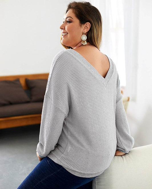 fat lady Autumn Blouses Women knitted shirts - Mubimart