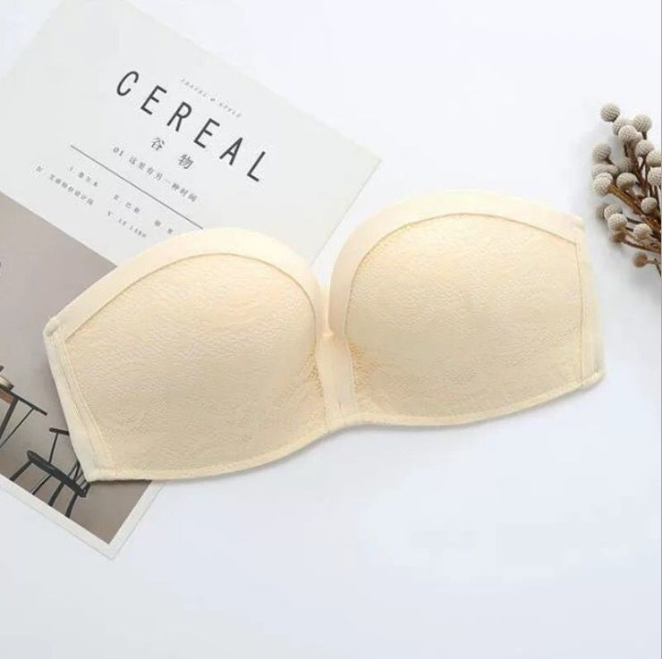 Strapless underwear invisible bra gathers anti-slip - Mubimart -  