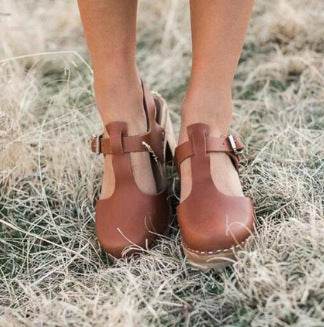 Block heel sandals women's shoes - Mubimart