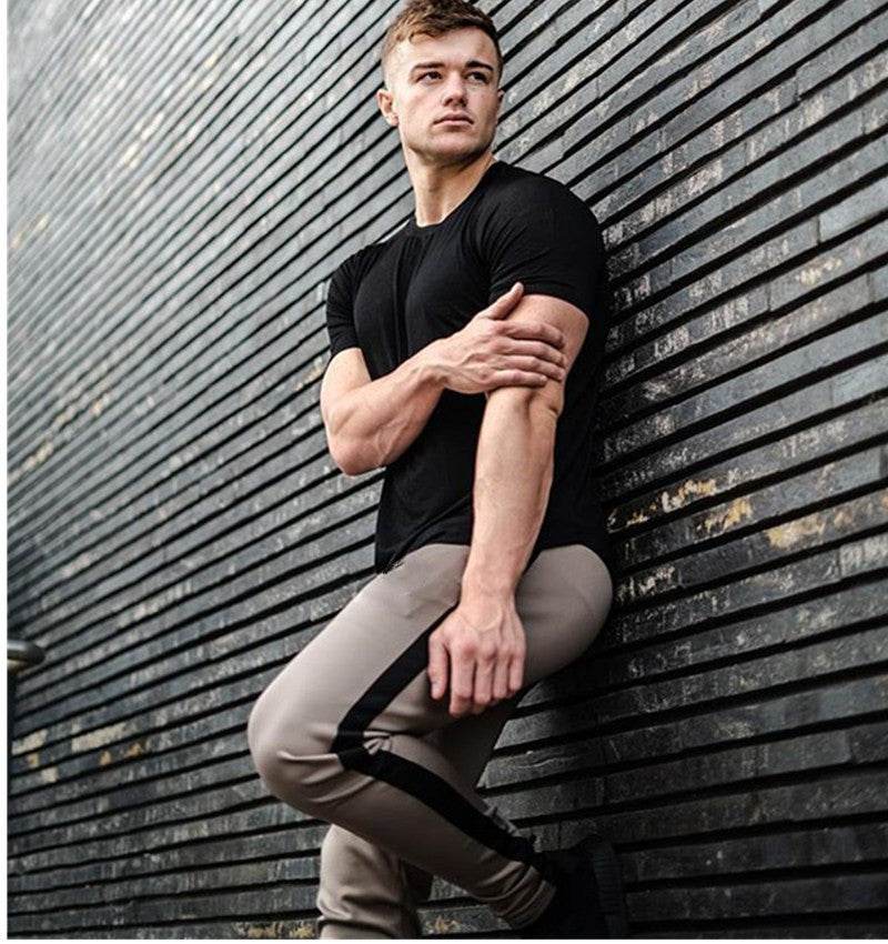 Colorblock casual sweatpants men - Mubimart