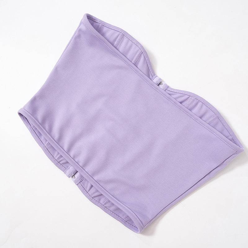 Short Spicy Girl Tunic Top - Mubimart