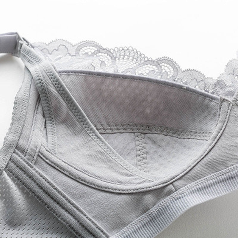 Plus size lace nursing bra - Mubimart -  