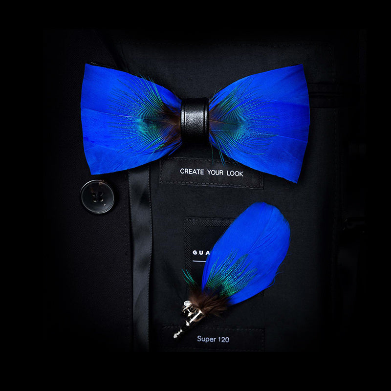 Feather bow tie