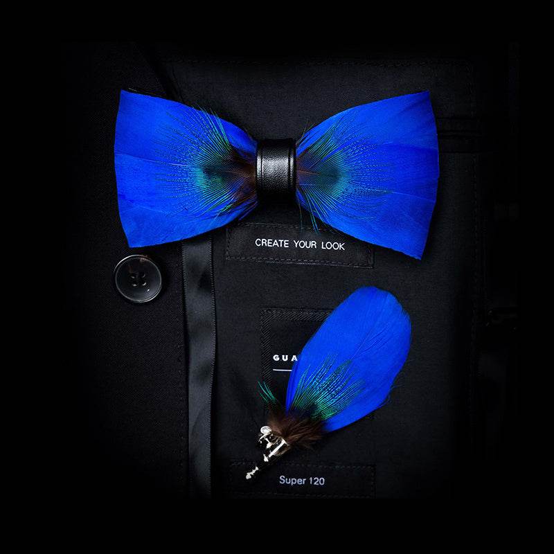 Feather bow tie - Mubimart