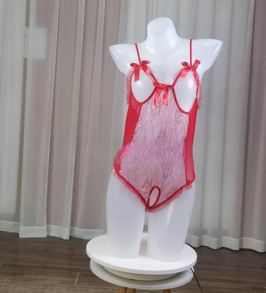 Mesh Tight Lingerie Set Bodysuit - Mubimart