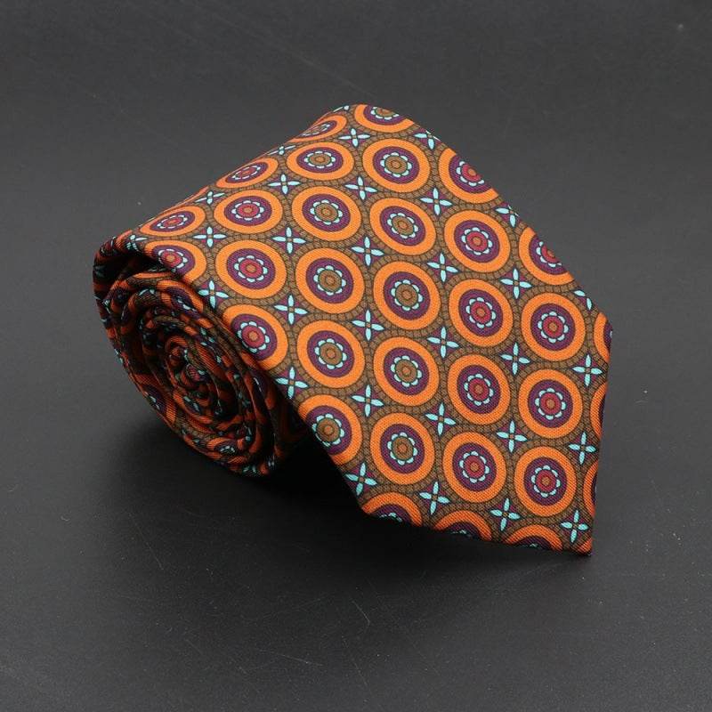 Super Soft Bohemian Silk Ties Men's Fashion 75mm Necktie - Mubimart