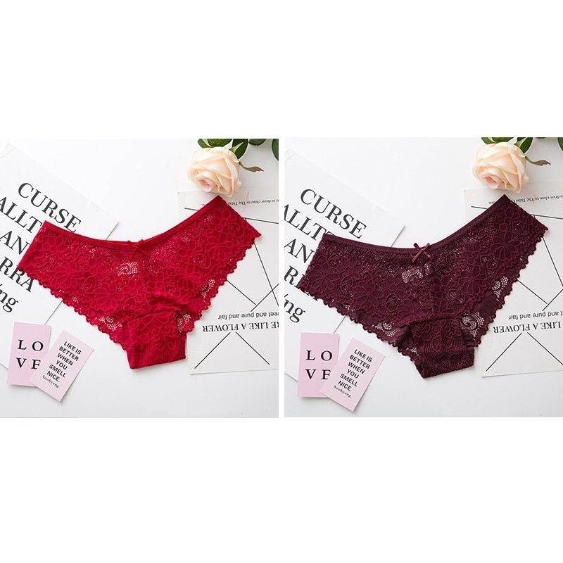 Women's Lace Seamless Thong - Mubimart