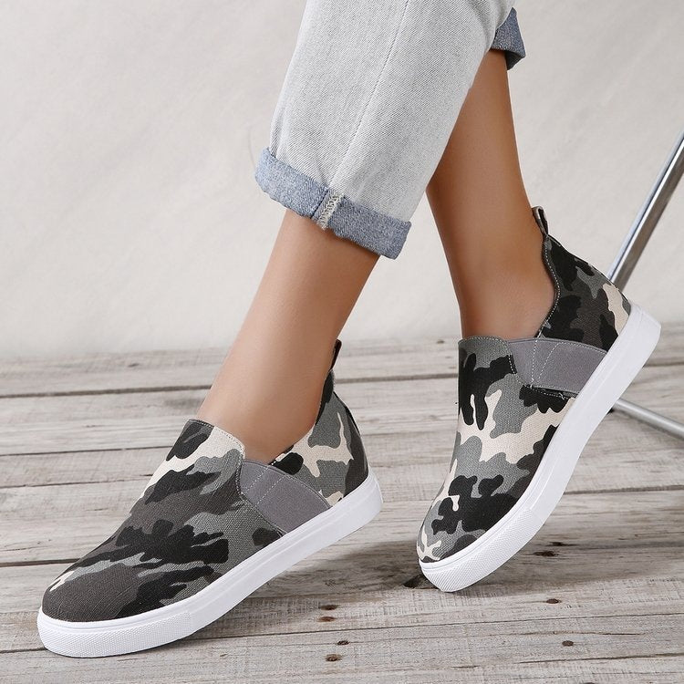 Leopard Loafers Women Elastic Band Design Casual Flat Shoes