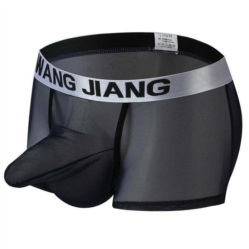 Men's Boxers Transparent Mesh Elephant Nose Underwear Bullet Separation Bag Boxers - Mubimart