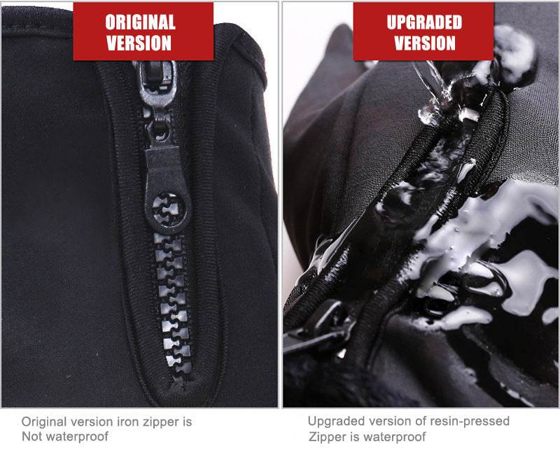 X-TIGER Winter Touch Screen Gloves Full Finger Zipper Touch Screen Men And Women Windproof Warm Cycling Sports Fleece Mountaineering - Mubimart