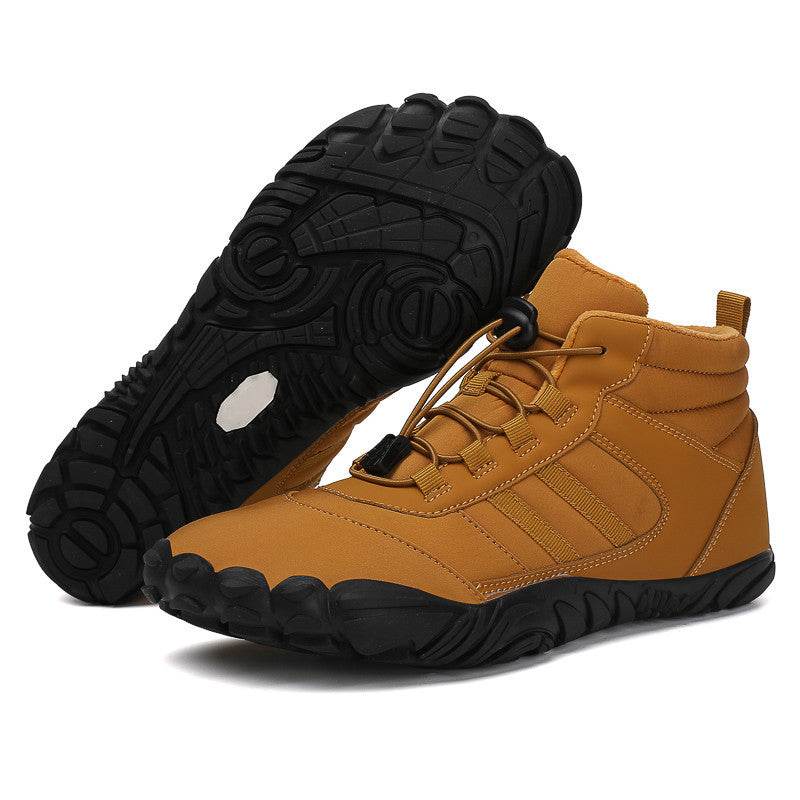 High-top Snow Boots Hiking Camping Hiking Shoes Skiing Non-slip Plus Velvet Warm - Mubimart