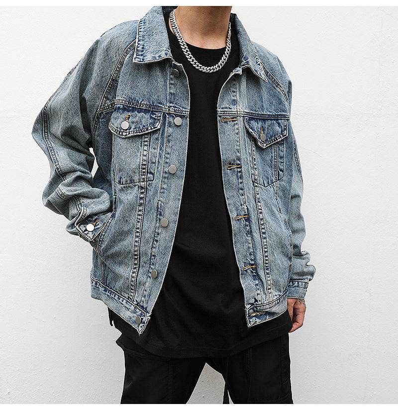 Loose denim jacket - Mubimart