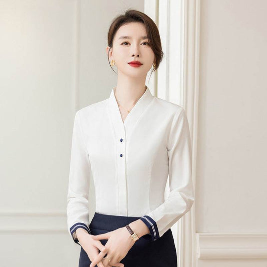 Women's Work Clothes White Shirt - Mubimart