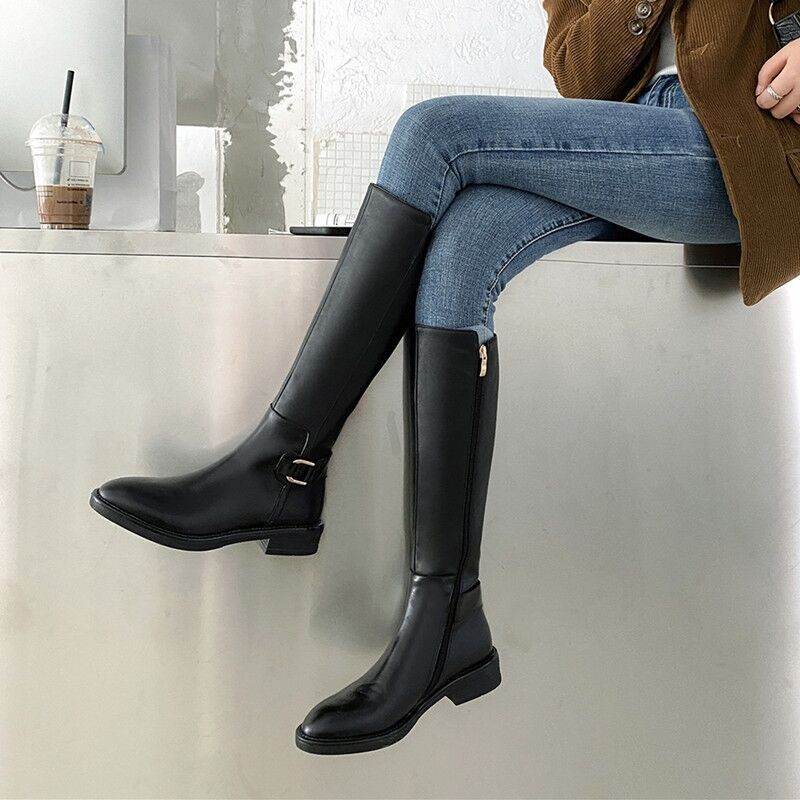 Below The Knee Knee-high Boots Knight Boots Women - Mubimart
