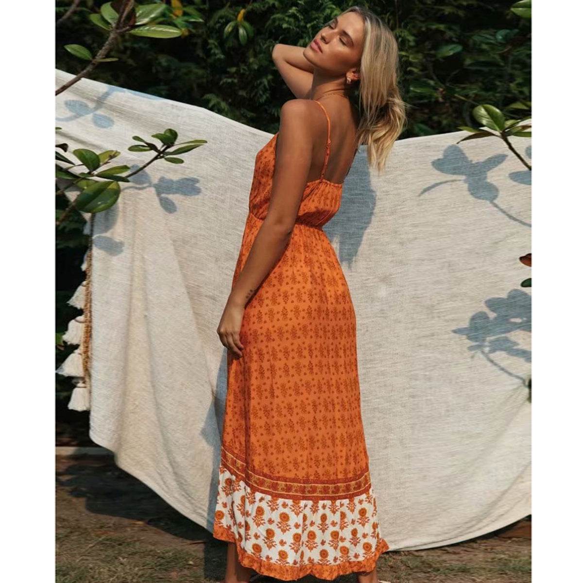 Printed camisole dress - Mubimart