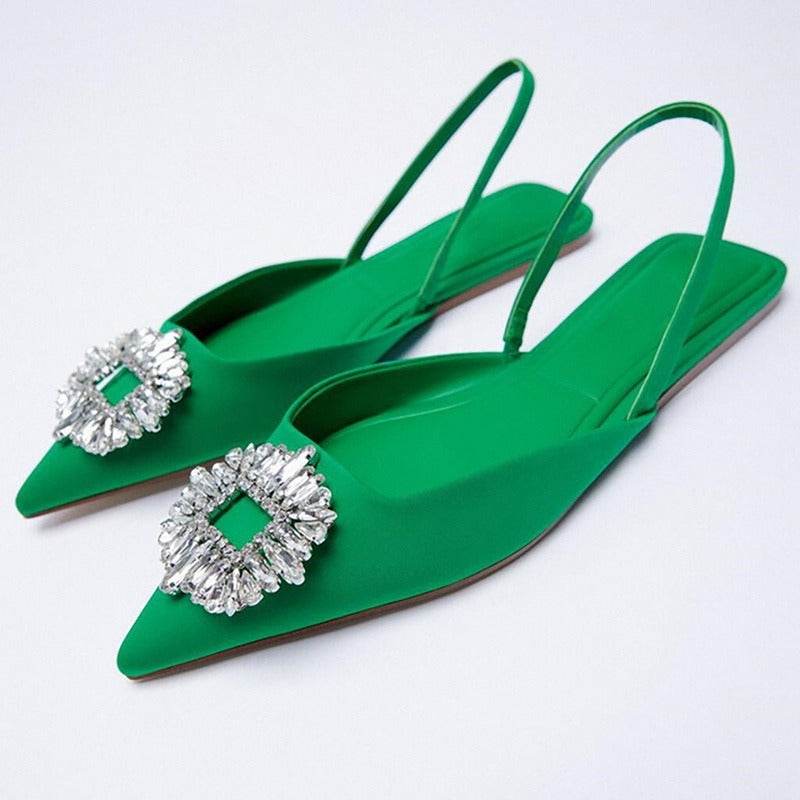 Women's Pointed Toe European And American Flat Sandals - Mubimart