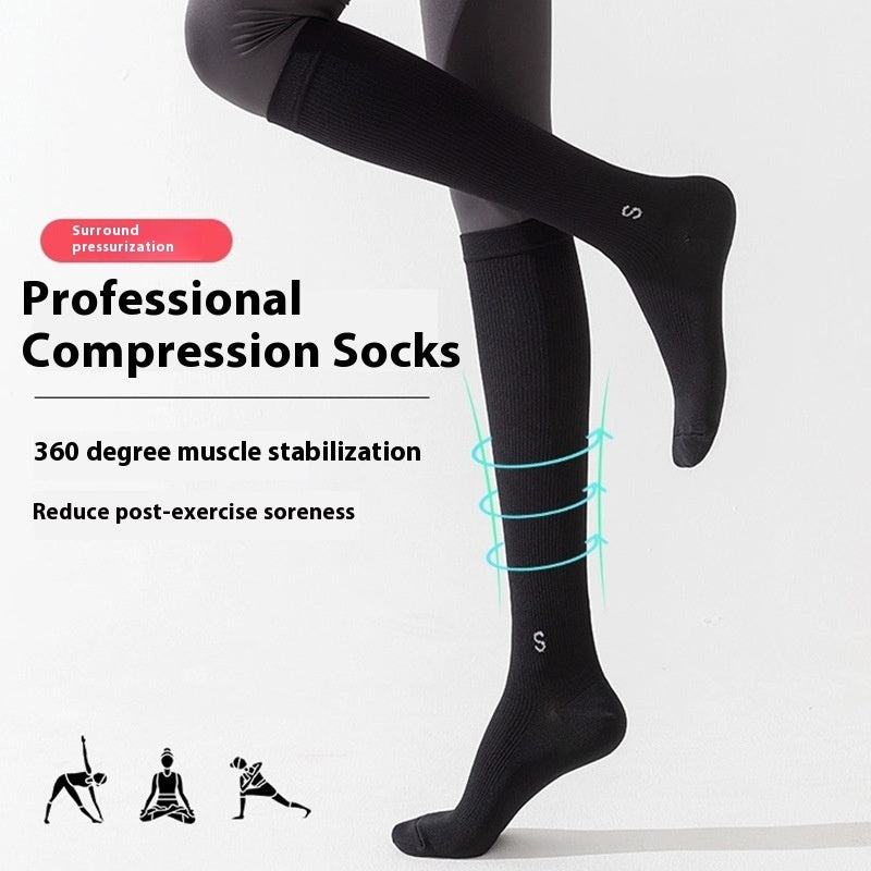 Compression Stockings Exercise Compression Calf Fitness Long Tube Yoga Socks - Mubimart -  