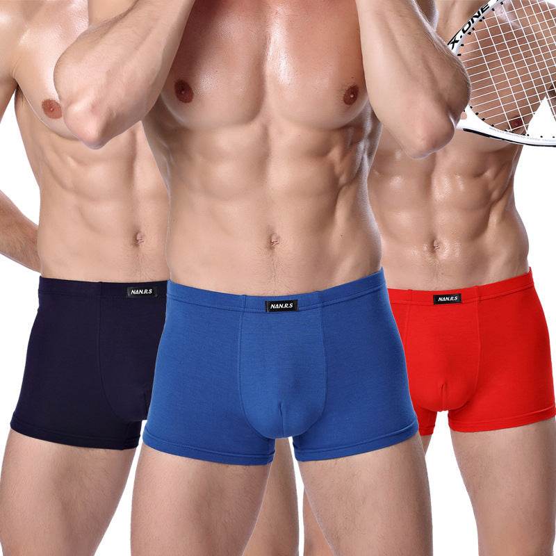 Men's Boxers Mid-waist Modal Boxers Youth Short Underpants - Mubimart