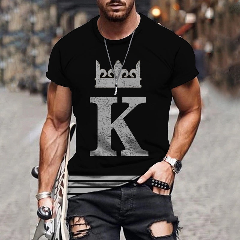 Mens Fashion Casual Mesh Collarless Short Sleeve T-shirt