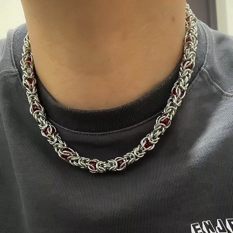 Sapphire Splice Necklace For Men - Mubimart