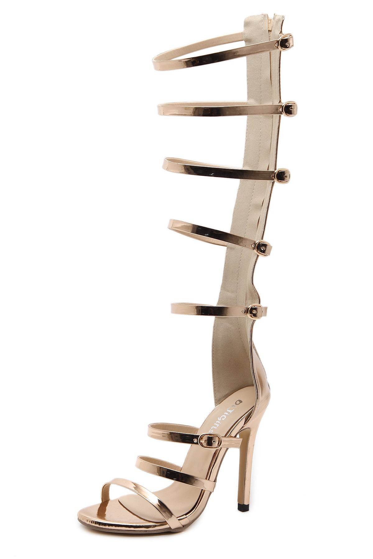 High Heel Stiletto Sandals High Heel Stiletto Heel Sandal Boots Hollow-out Roman Style Women - Mubimart