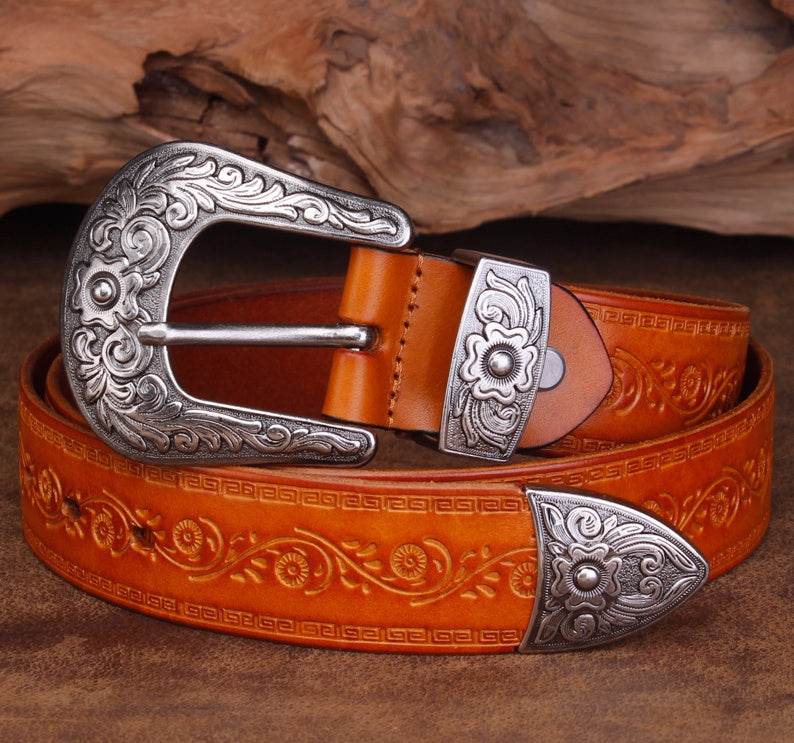 Jeans Belt Head Layer Cowhide Belt - Mubimart