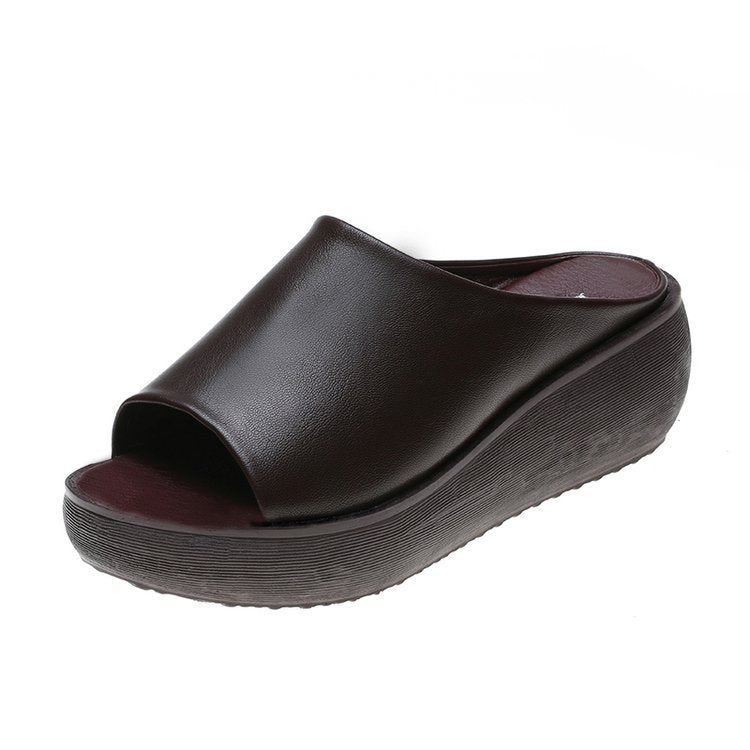 Wedge sandals and slippers