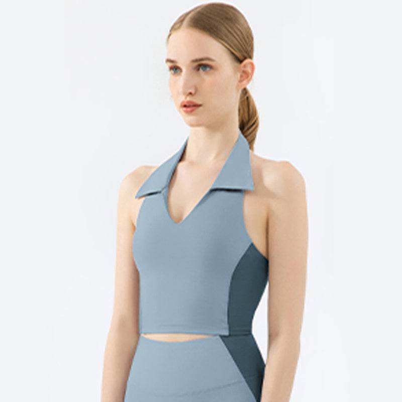 Sleeveless Sports Top Women's Pilates Workout Fitness Wear - Mubimart