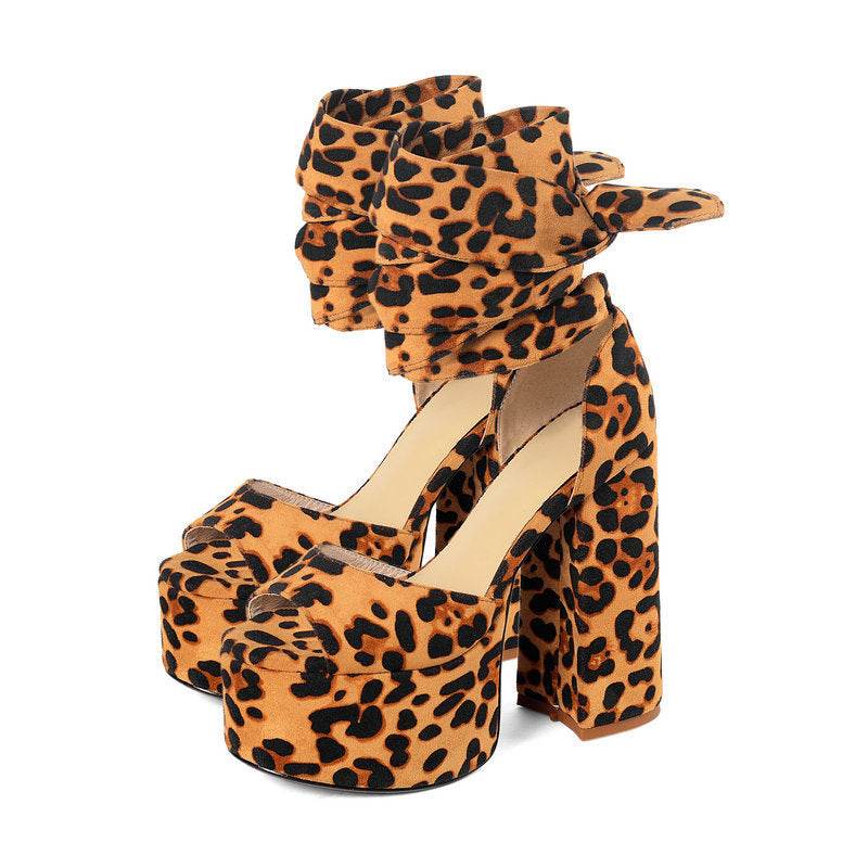 Women's Summer High-heel Platform Strappy Sandals - Mubimart