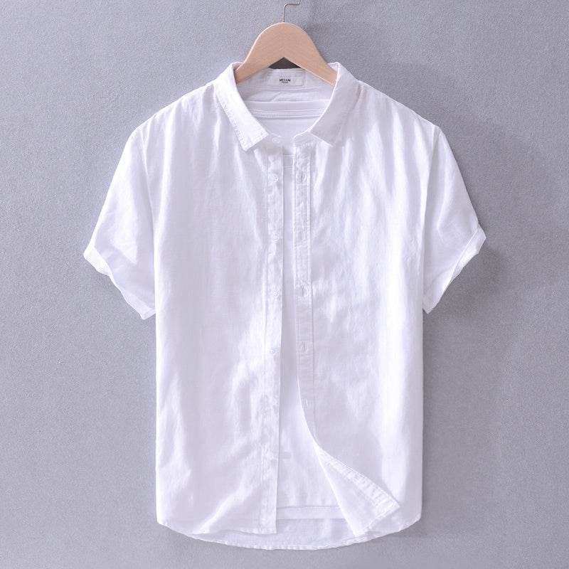 Long sleeve linen shirt - Mubimart