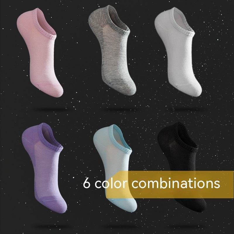 Thin Antibacterial Candy-colored Low Cut Short Tube Women's Socks - Mubimart