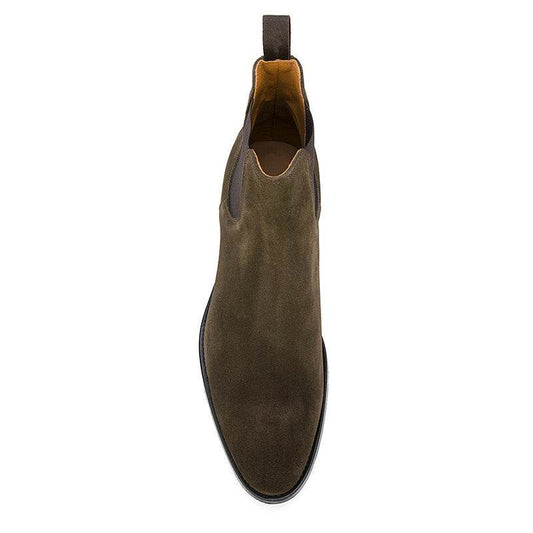 One-legged Booties Leather Pointed Toe Martin Boots - Mubimart