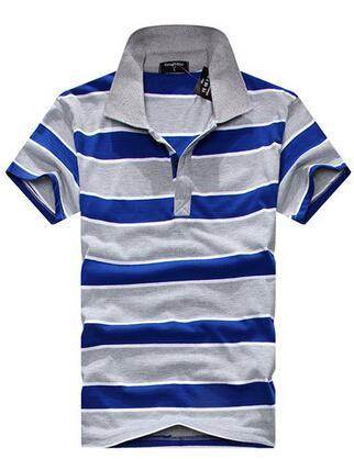 Stripe Men Polo Shirt - Mubimart