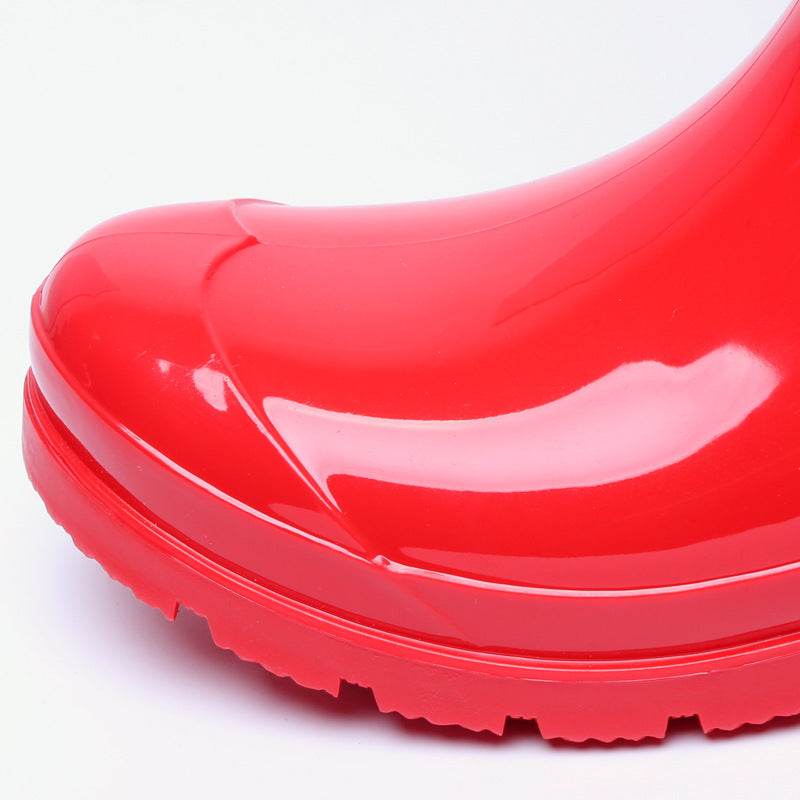 Fashionable high tube rain boots - Mubimart