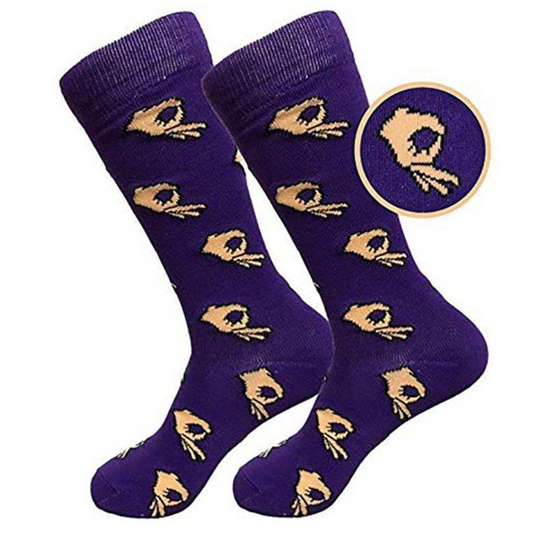 Ok gesture socks cotton socks - Mubimart