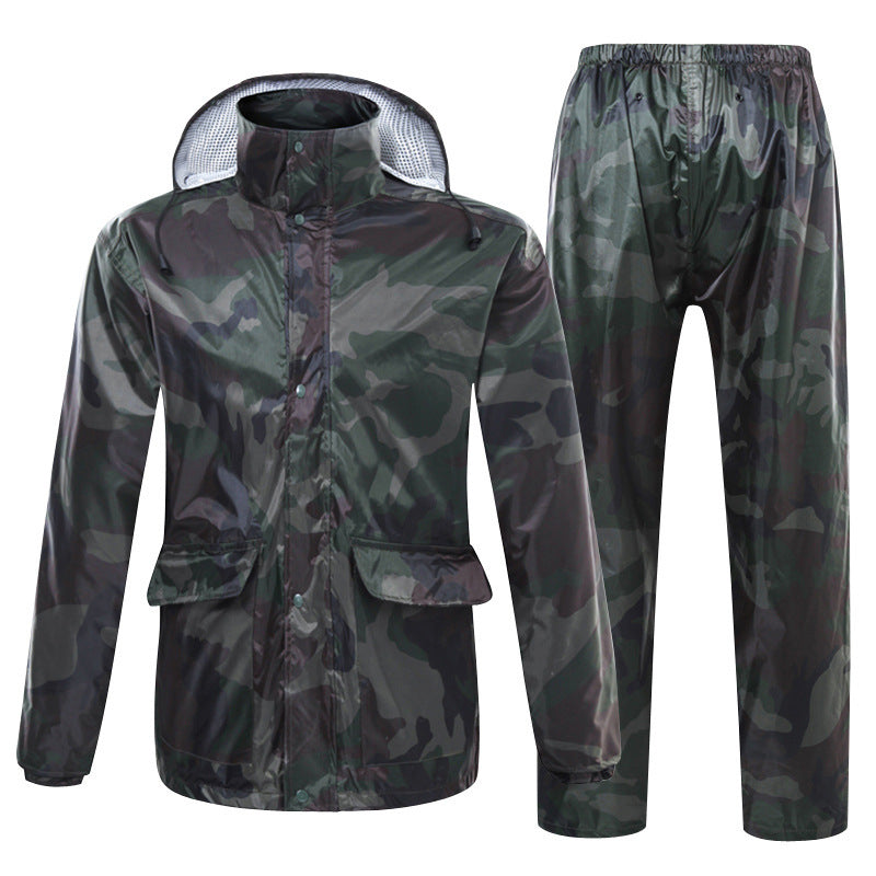 Camouflage raincoat set