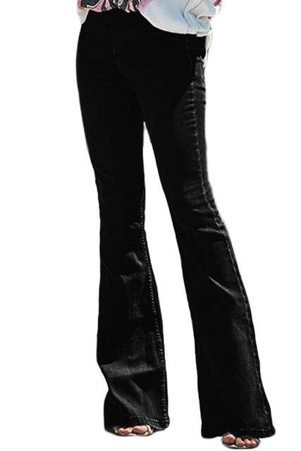 Wide-leg flared jeans - Mubimart