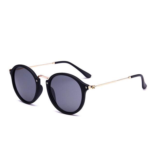 Metal Round Face Sunglasses Retro Driver Sunglasses Men And Women Sunglasses - Mubimart