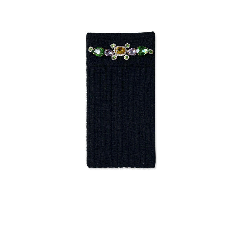 Rhinestone Crystal Long Socks Leg-knee Socks - Mubimart -  