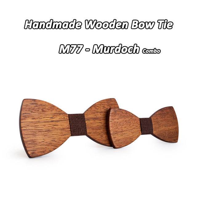 Wooden bow tie - Mubimart