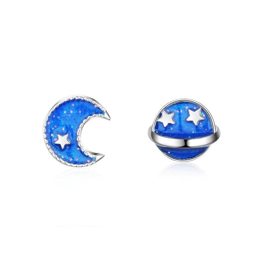 Blue Planet Stud Earrings For Women - Mubimart